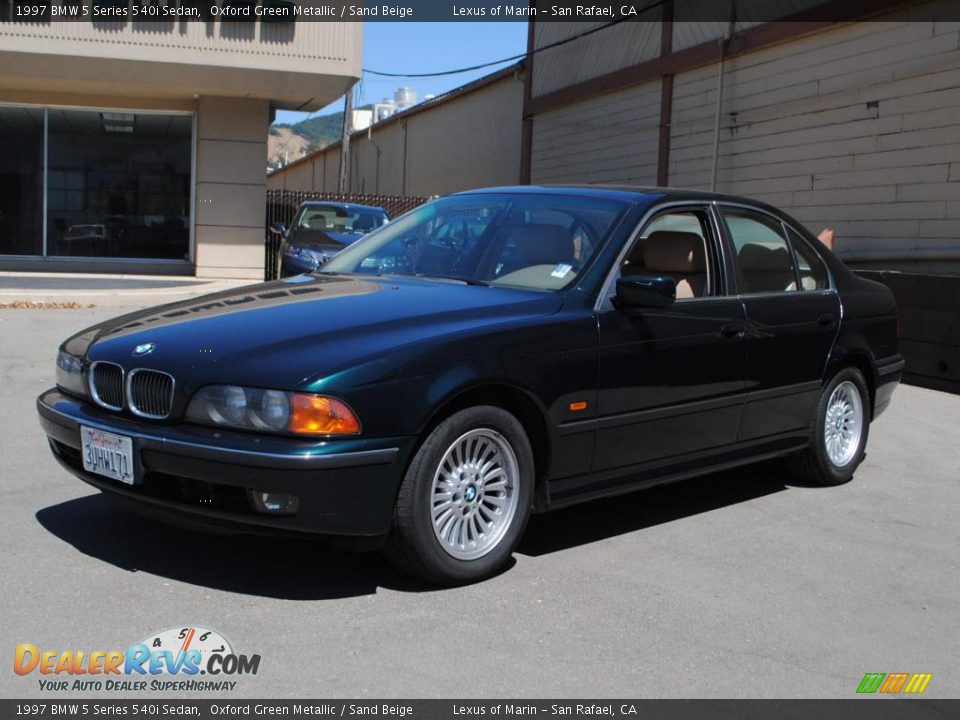 1997 BMW 5 Series 540i Sedan Oxford Green Metallic / Sand Beige Photo #3