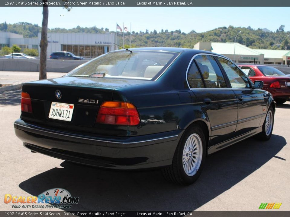 1997 BMW 5 Series 540i Sedan Oxford Green Metallic / Sand Beige Photo #7