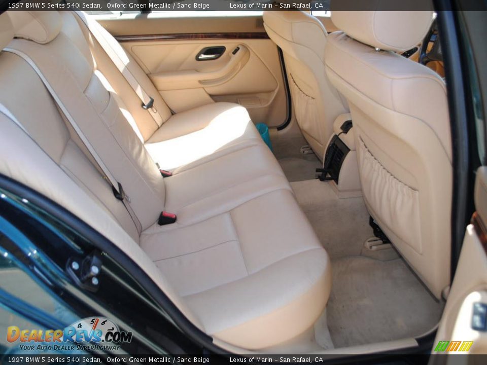 1997 BMW 5 Series 540i Sedan Oxford Green Metallic / Sand Beige Photo #9