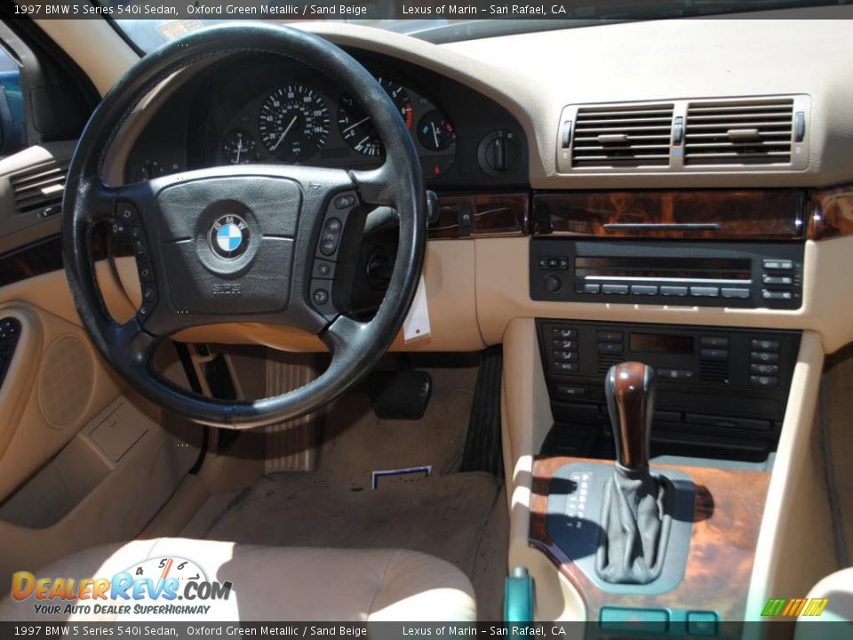1997 BMW 5 Series 540i Sedan Oxford Green Metallic / Sand Beige Photo #10