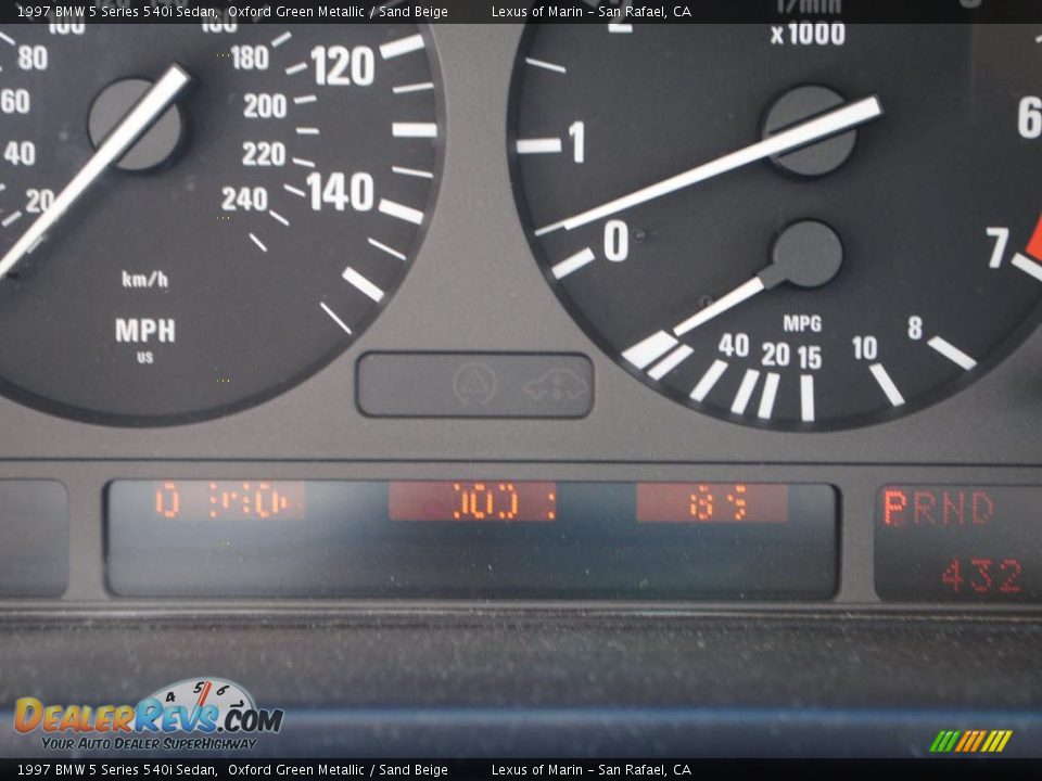 1997 BMW 5 Series 540i Sedan Oxford Green Metallic / Sand Beige Photo #13