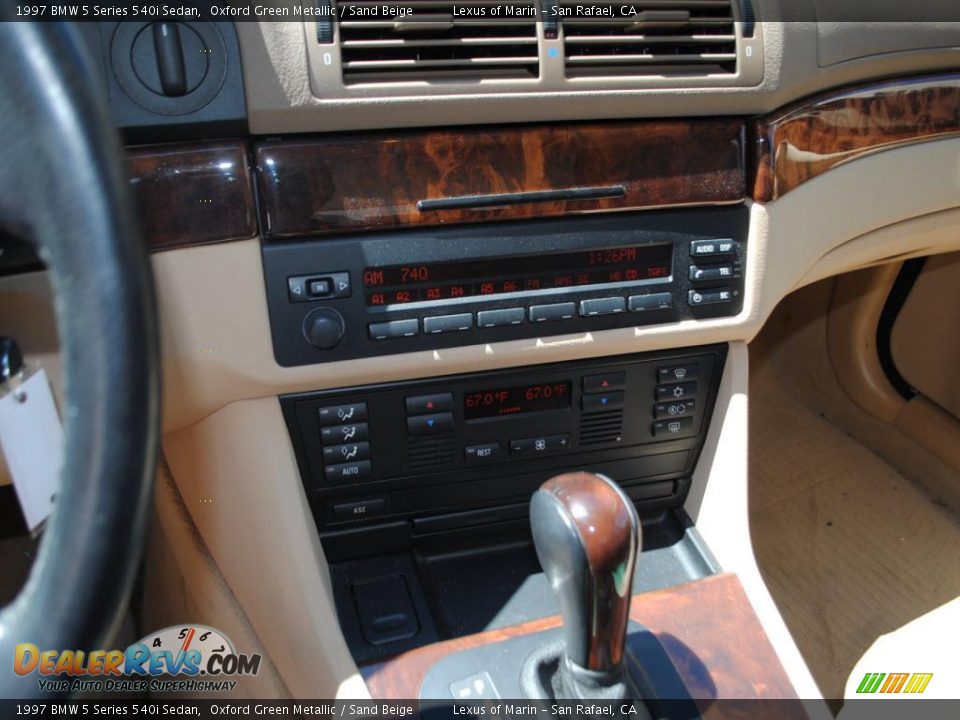 1997 BMW 5 Series 540i Sedan Oxford Green Metallic / Sand Beige Photo #14