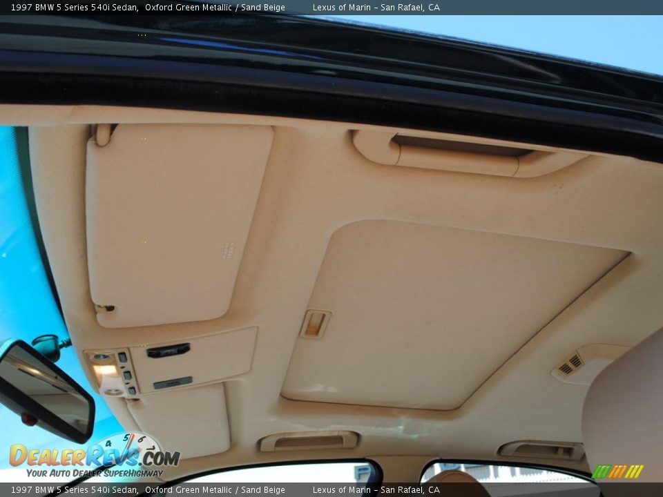 1997 BMW 5 Series 540i Sedan Oxford Green Metallic / Sand Beige Photo #16