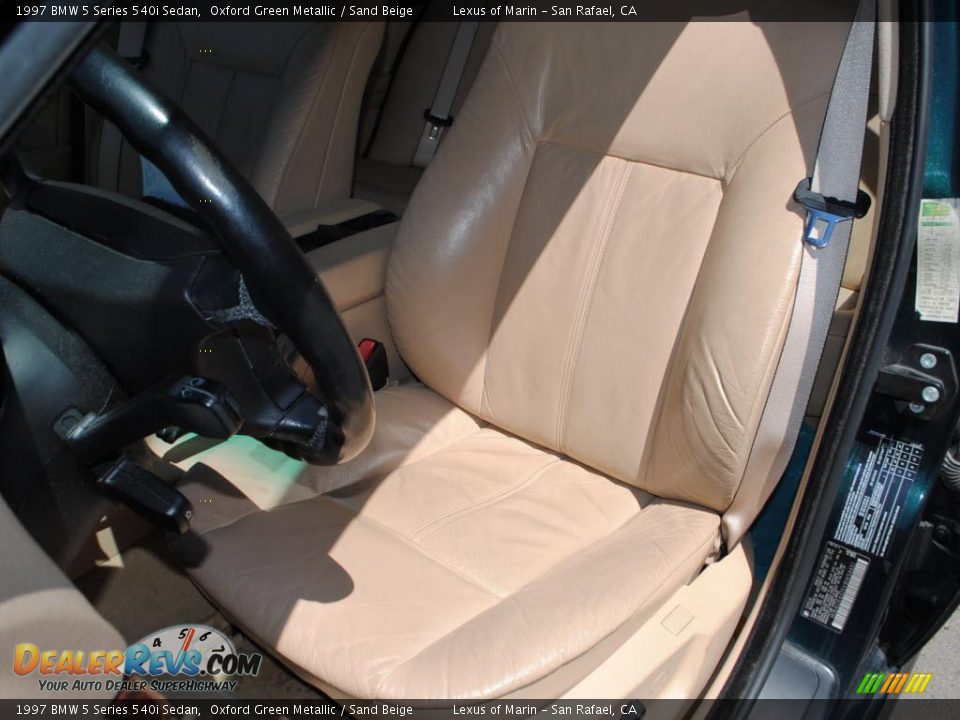1997 BMW 5 Series 540i Sedan Oxford Green Metallic / Sand Beige Photo #18