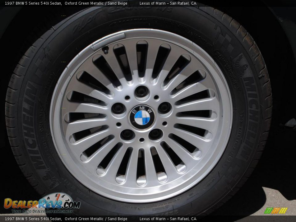 1997 BMW 5 Series 540i Sedan Oxford Green Metallic / Sand Beige Photo #20