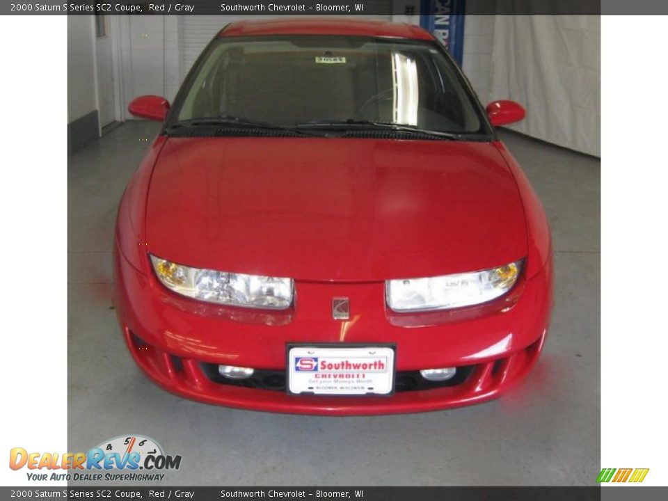 2000 Saturn S Series SC2 Coupe Red / Gray Photo #2