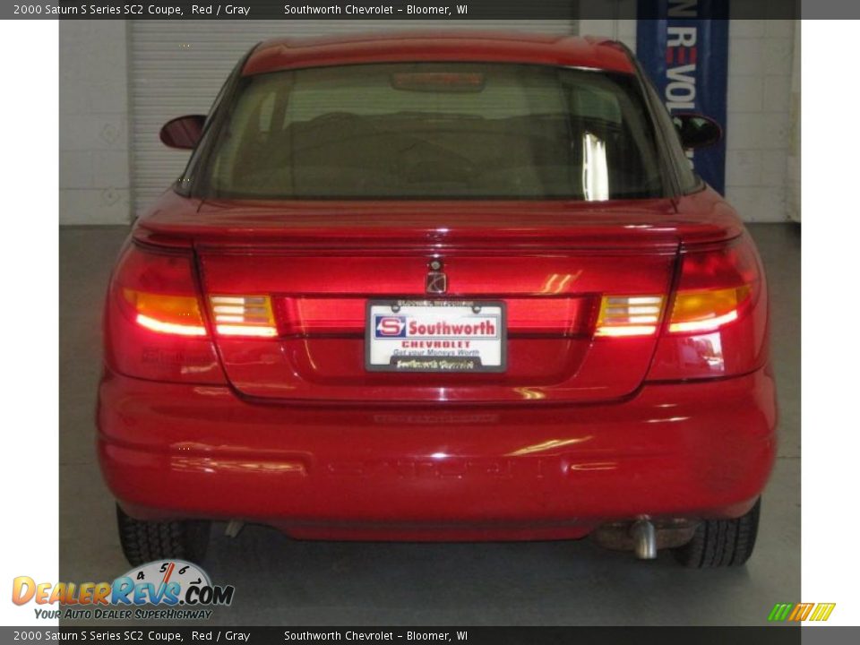2000 Saturn S Series SC2 Coupe Red / Gray Photo #3