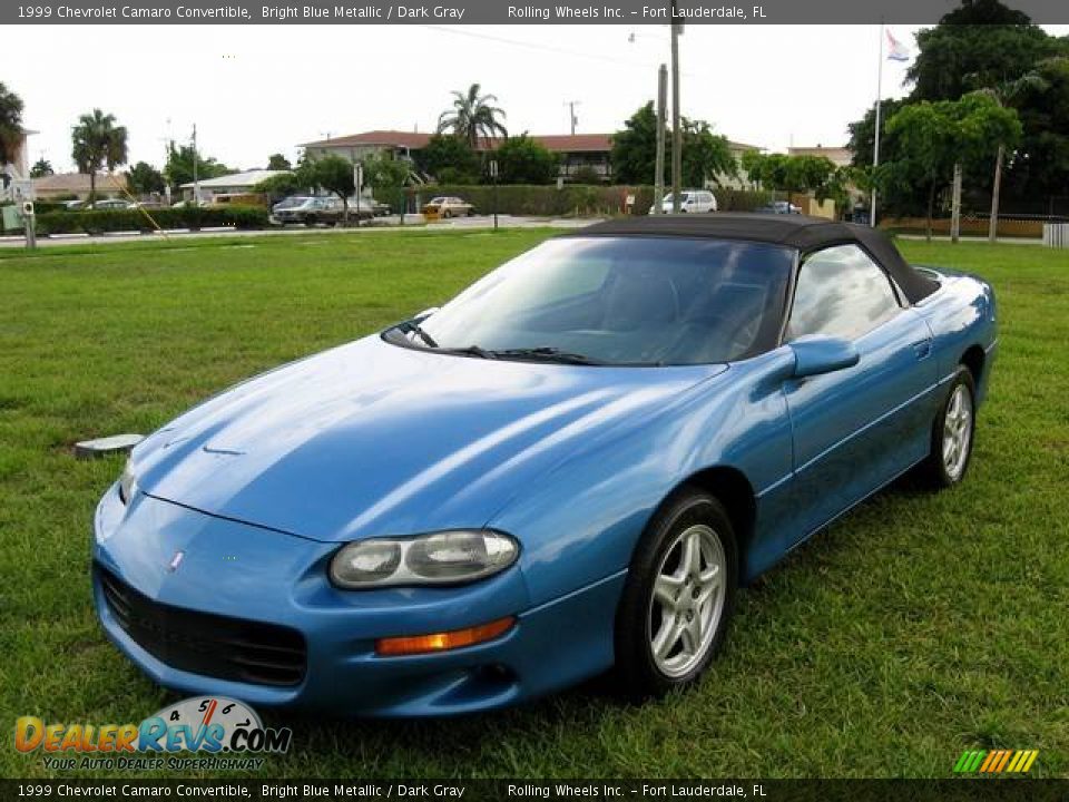 1999 Chevrolet Camaro Convertible Bright Blue Metallic / Dark Gray Photo #2