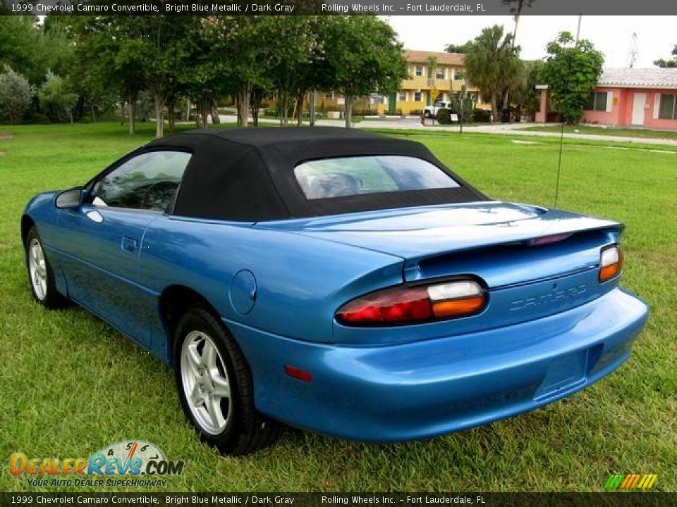 1999 Chevrolet Camaro Convertible Bright Blue Metallic / Dark Gray Photo #3