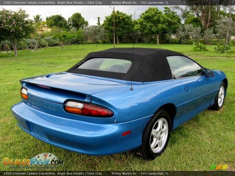 1999 Chevrolet Camaro Convertible Bright Blue Metallic / Dark Gray Photo #4