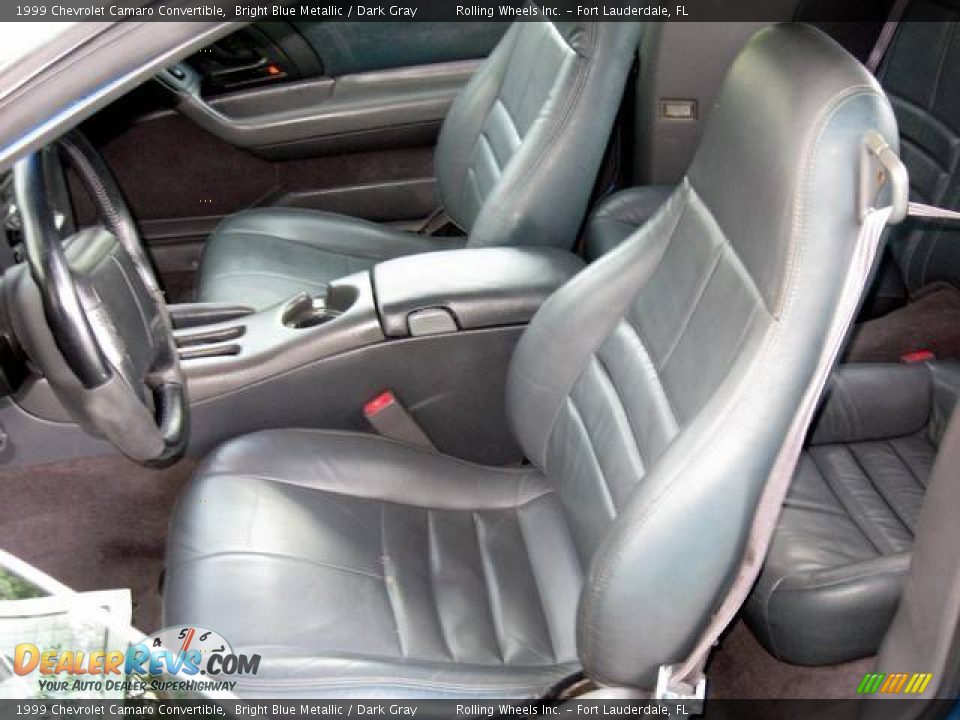 1999 Chevrolet Camaro Convertible Bright Blue Metallic / Dark Gray Photo #5