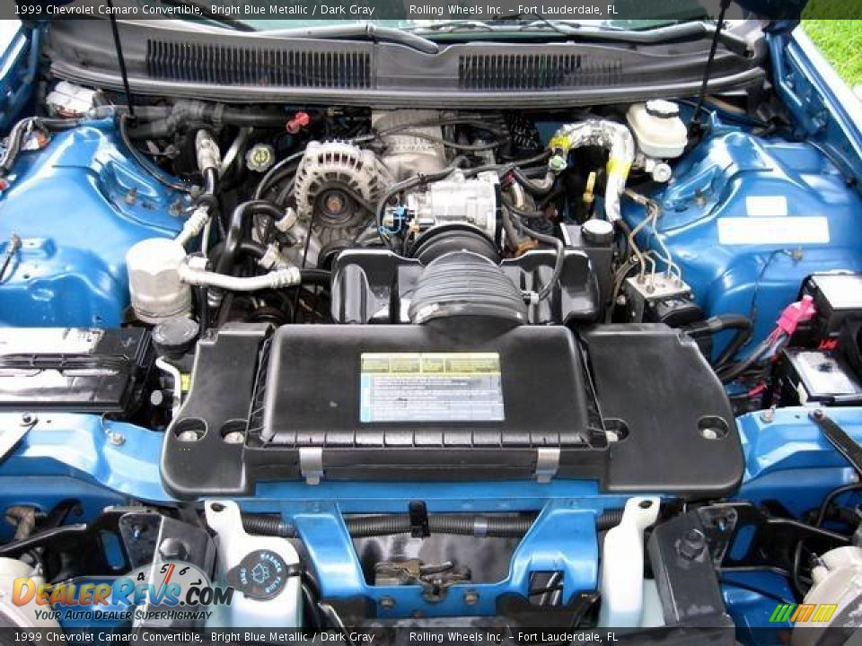 1999 Chevrolet Camaro Convertible Bright Blue Metallic / Dark Gray Photo #9