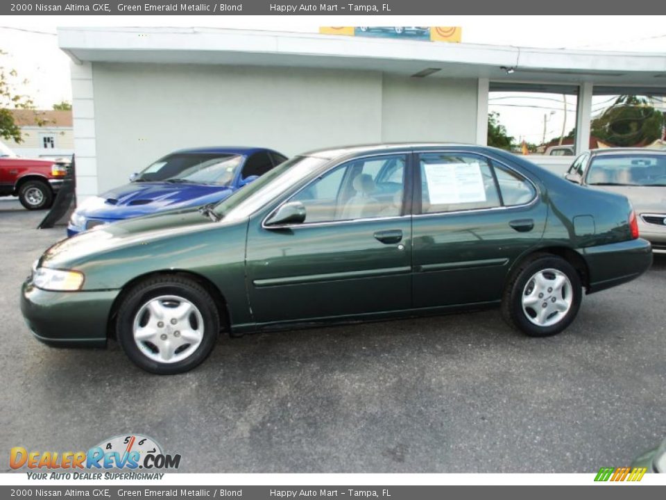 2000 Nissan Altima GXE Green Emerald Metallic / Blond Photo #1