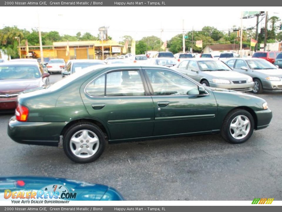 2000 Nissan Altima GXE Green Emerald Metallic / Blond Photo #3