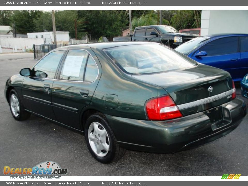 2000 Nissan Altima GXE Green Emerald Metallic / Blond Photo #9