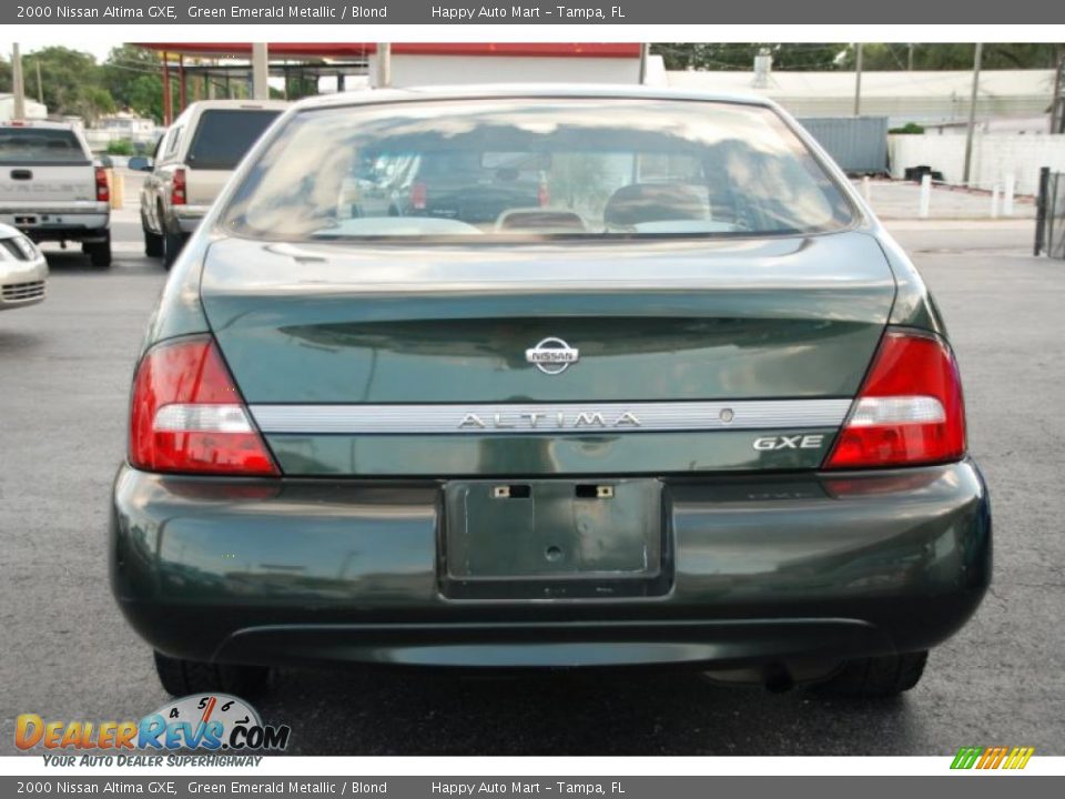 2000 Nissan Altima GXE Green Emerald Metallic / Blond Photo #11