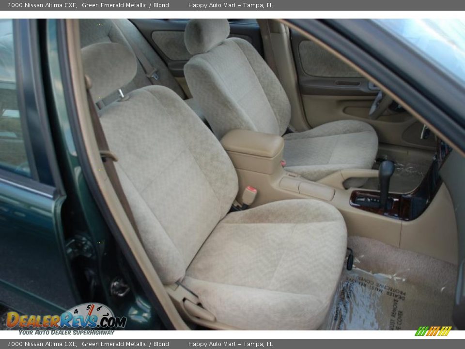 2000 Nissan Altima GXE Green Emerald Metallic / Blond Photo #20