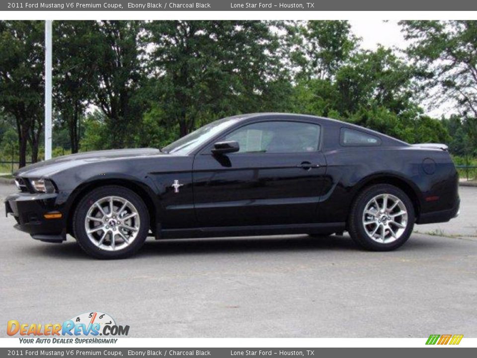 2011 Ford Mustang V6 Premium Coupe Ebony Black / Charcoal Black Photo #1