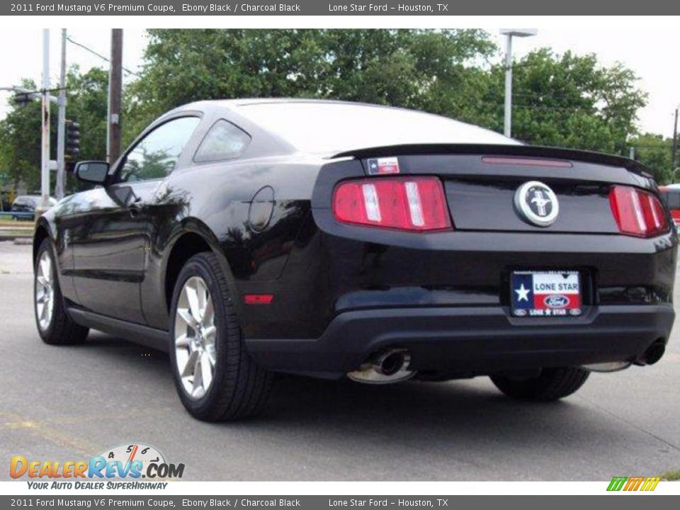 2011 Ford Mustang V6 Premium Coupe Ebony Black / Charcoal Black Photo #2