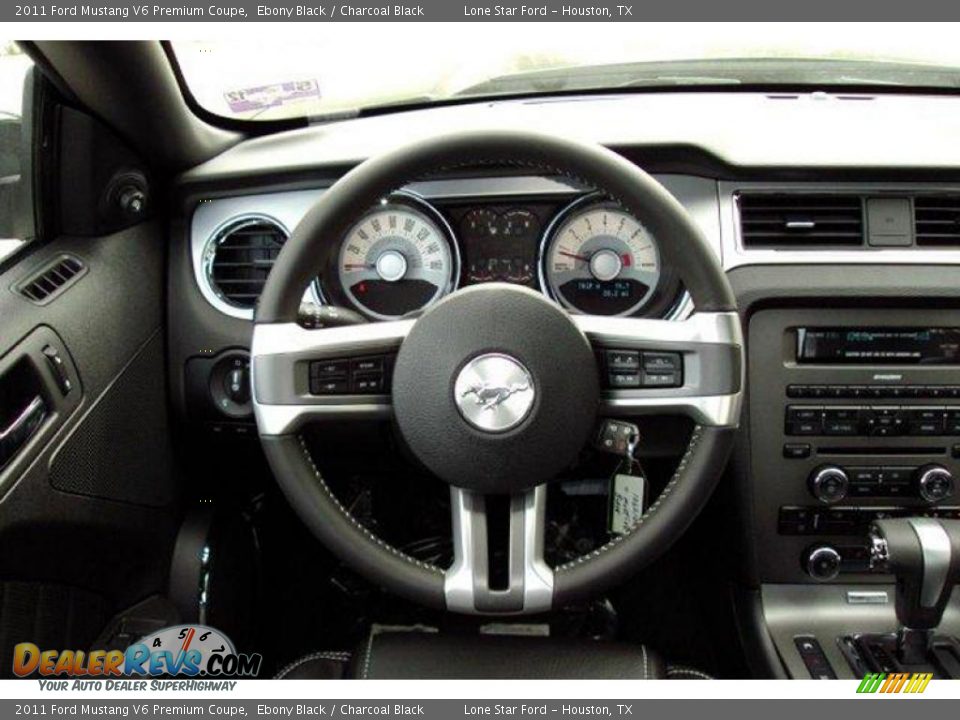 2011 Ford Mustang V6 Premium Coupe Ebony Black / Charcoal Black Photo #4