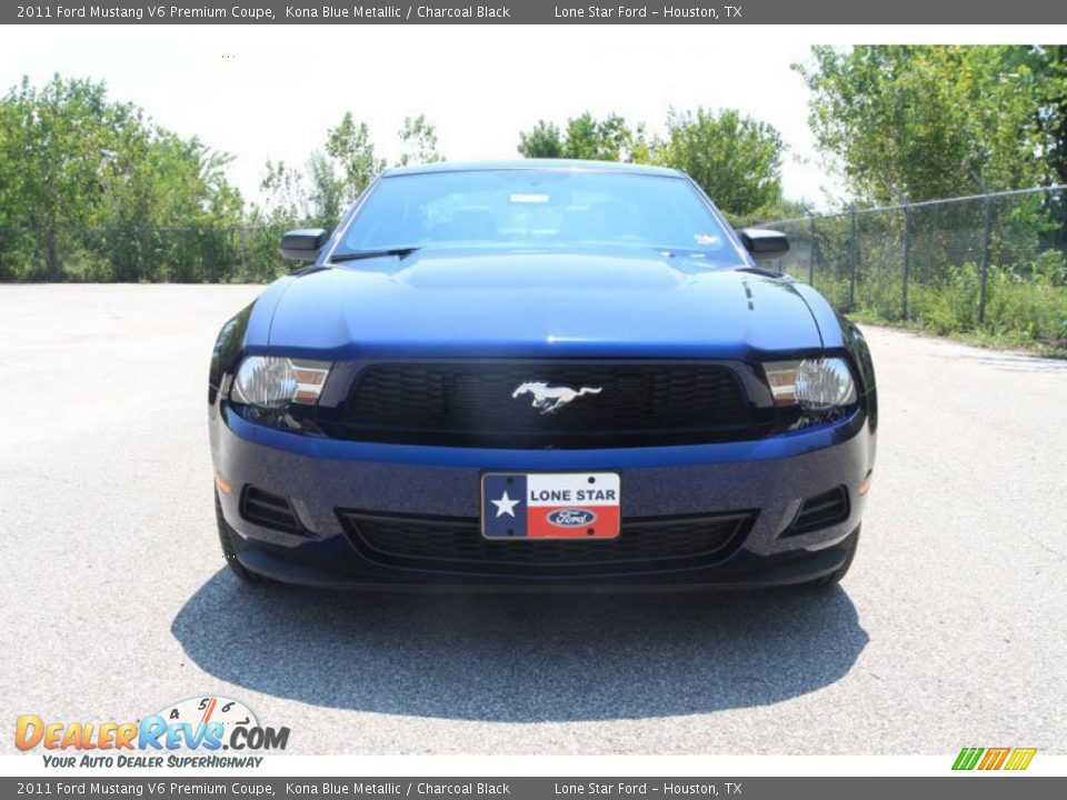 2011 Ford Mustang V6 Premium Coupe Kona Blue Metallic / Charcoal Black Photo #9