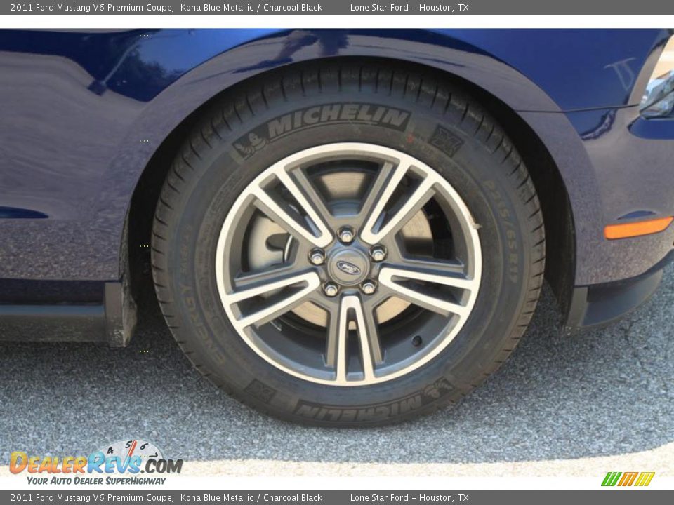 2011 Ford Mustang V6 Premium Coupe Kona Blue Metallic / Charcoal Black Photo #10