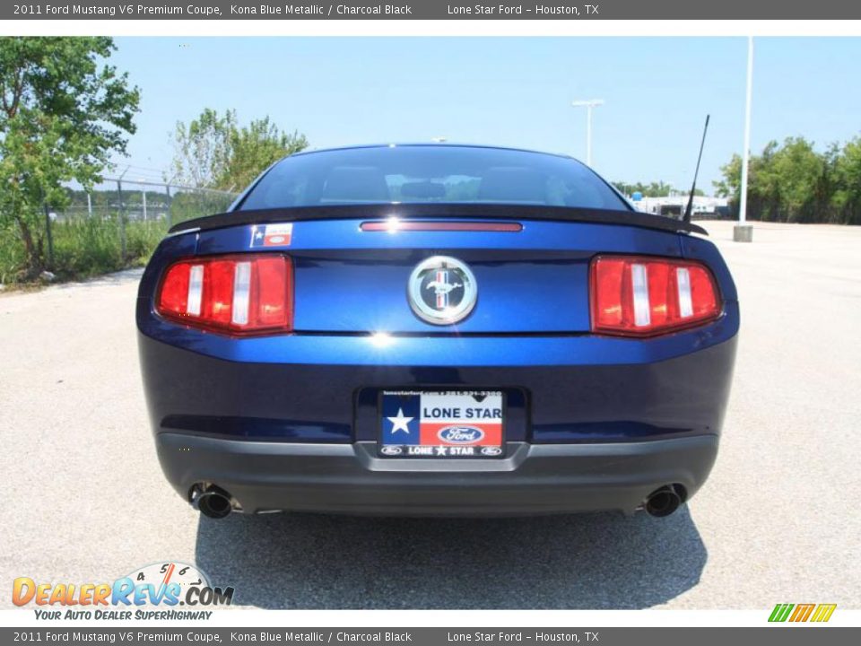 2011 Ford Mustang V6 Premium Coupe Kona Blue Metallic / Charcoal Black Photo #11