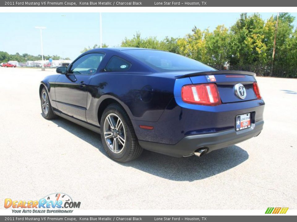 2011 Ford Mustang V6 Premium Coupe Kona Blue Metallic / Charcoal Black Photo #12