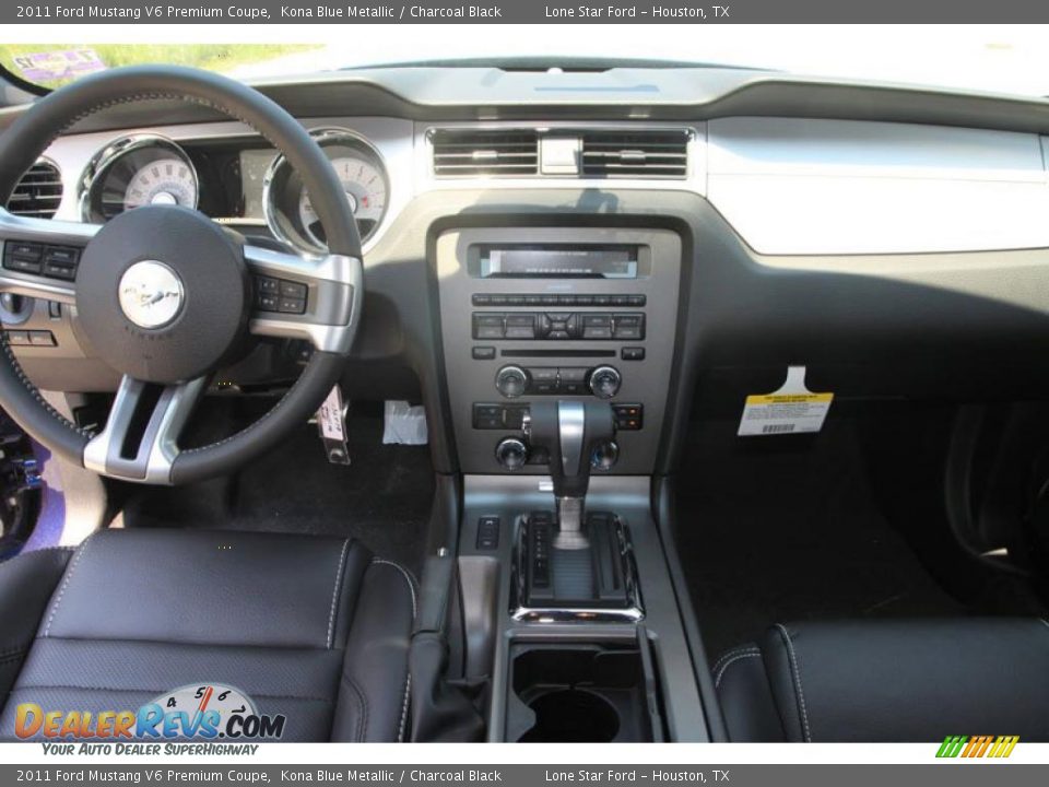 2011 Ford Mustang V6 Premium Coupe Kona Blue Metallic / Charcoal Black Photo #13