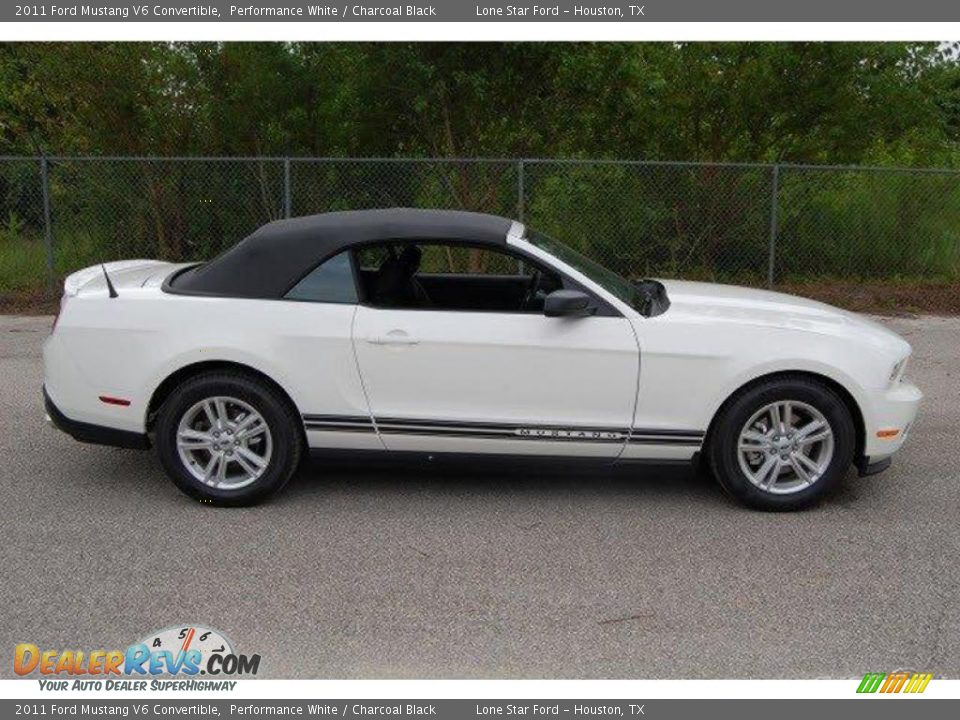 2011 Ford Mustang V6 Convertible Performance White / Charcoal Black Photo #1