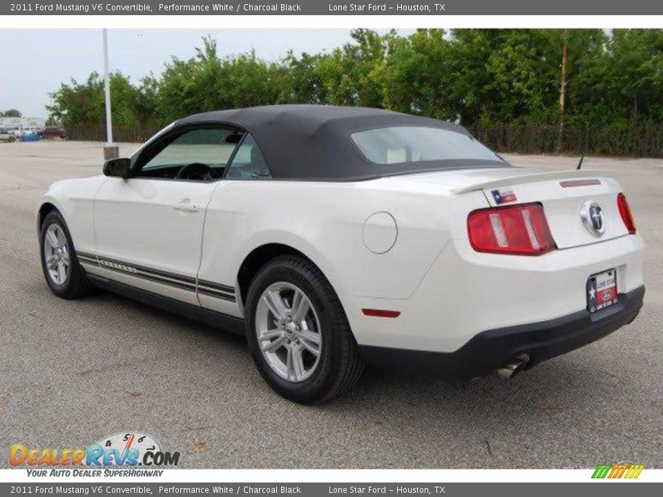 2011 Ford Mustang V6 Convertible Performance White / Charcoal Black Photo #2