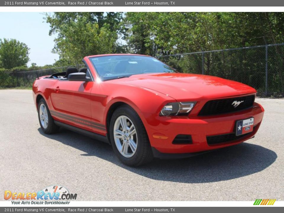 2011 Ford Mustang V6 Convertible Race Red / Charcoal Black Photo #1