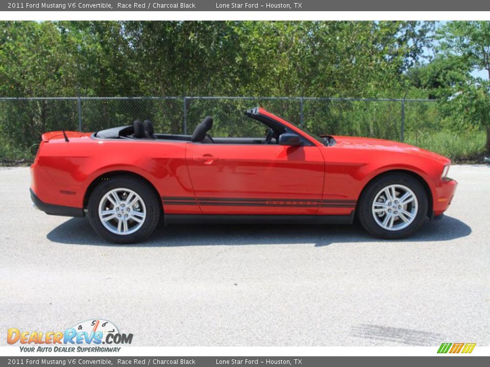 2011 Ford Mustang V6 Convertible Race Red / Charcoal Black Photo #2