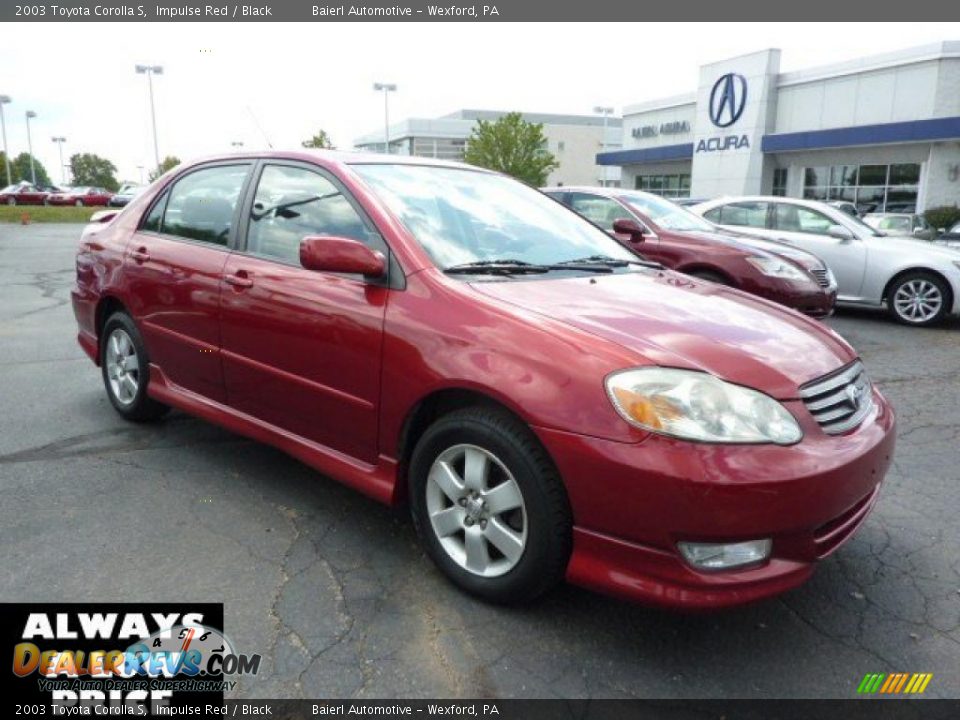 2003 Toyota Corolla S Impulse Red / Black Photo #1