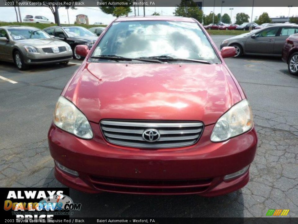 2003 Toyota Corolla S Impulse Red / Black Photo #2