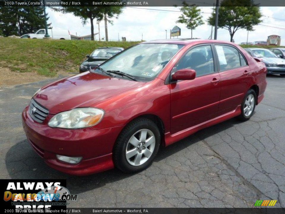 2003 Toyota Corolla S Impulse Red / Black Photo #3