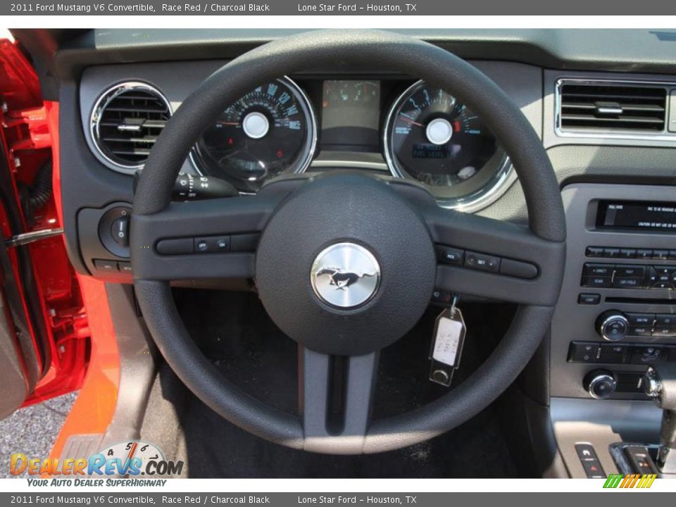 2011 Ford Mustang V6 Convertible Race Red / Charcoal Black Photo #14