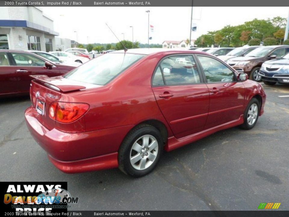 2003 Toyota Corolla S Impulse Red / Black Photo #7