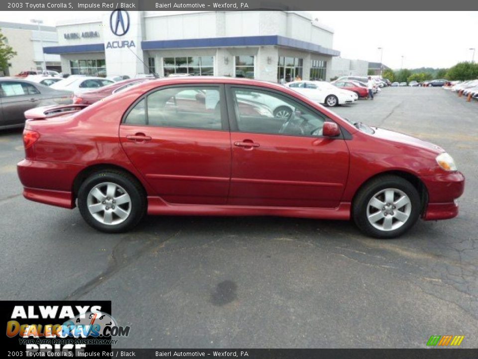 2003 Toyota Corolla S Impulse Red / Black Photo #8