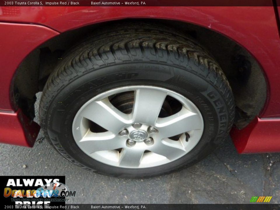 2003 Toyota Corolla S Impulse Red / Black Photo #9