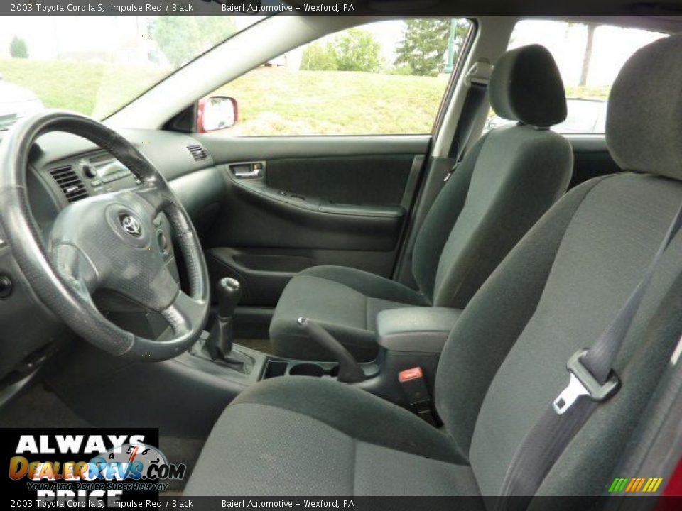 2003 Toyota Corolla S Impulse Red / Black Photo #10