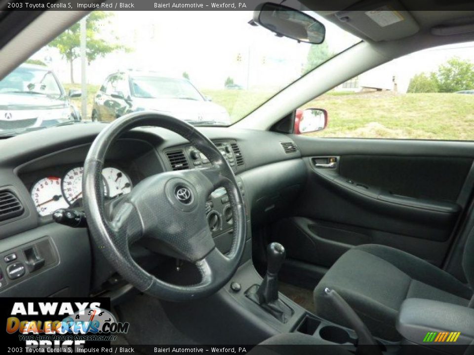 2003 Toyota Corolla S Impulse Red / Black Photo #11