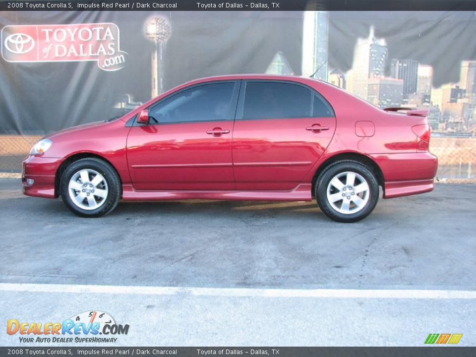 2008 Toyota Corolla S Impulse Red Pearl / Dark Charcoal Photo #1