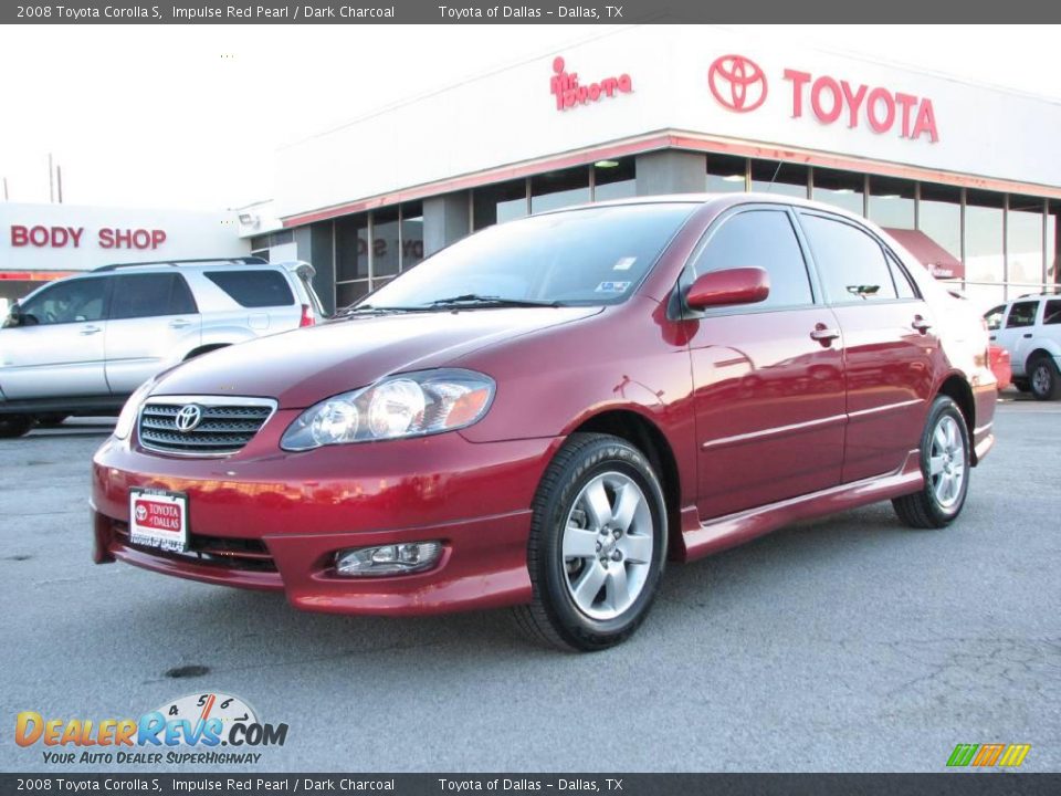 2008 Toyota Corolla S Impulse Red Pearl / Dark Charcoal Photo #2