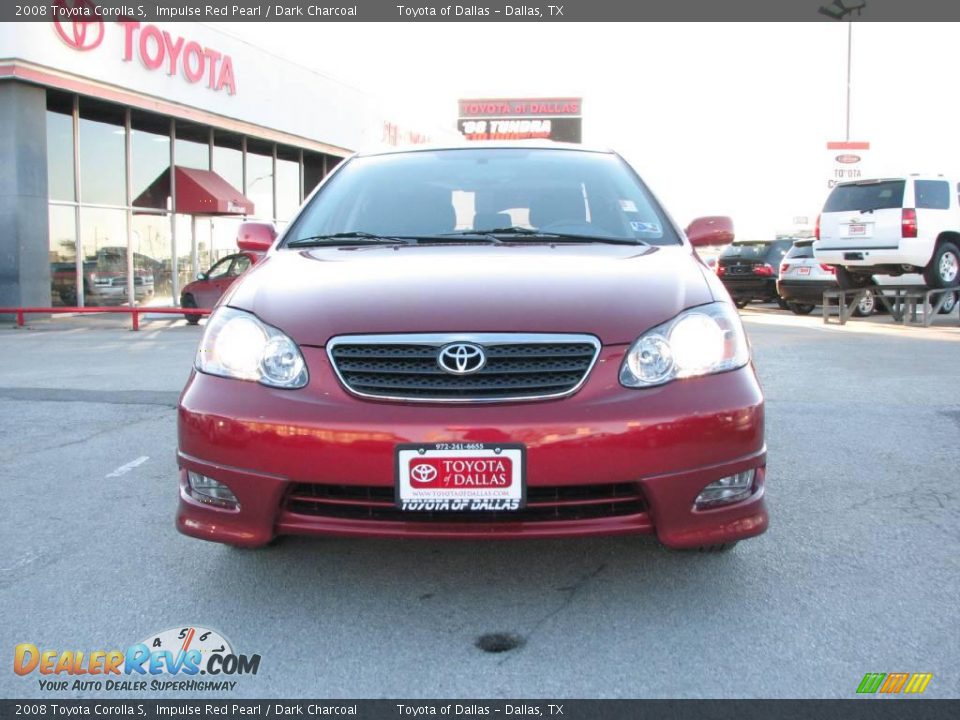 2008 Toyota Corolla S Impulse Red Pearl / Dark Charcoal Photo #3