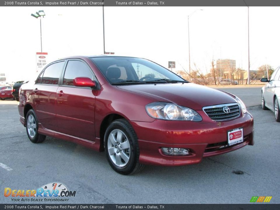 2008 Toyota Corolla S Impulse Red Pearl / Dark Charcoal Photo #4