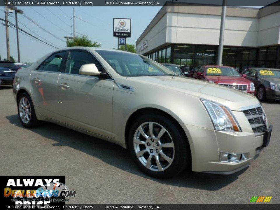 2008 Cadillac CTS 4 AWD Sedan Gold Mist / Ebony Photo #1