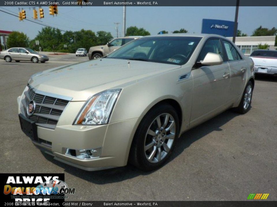 2008 Cadillac CTS 4 AWD Sedan Gold Mist / Ebony Photo #3