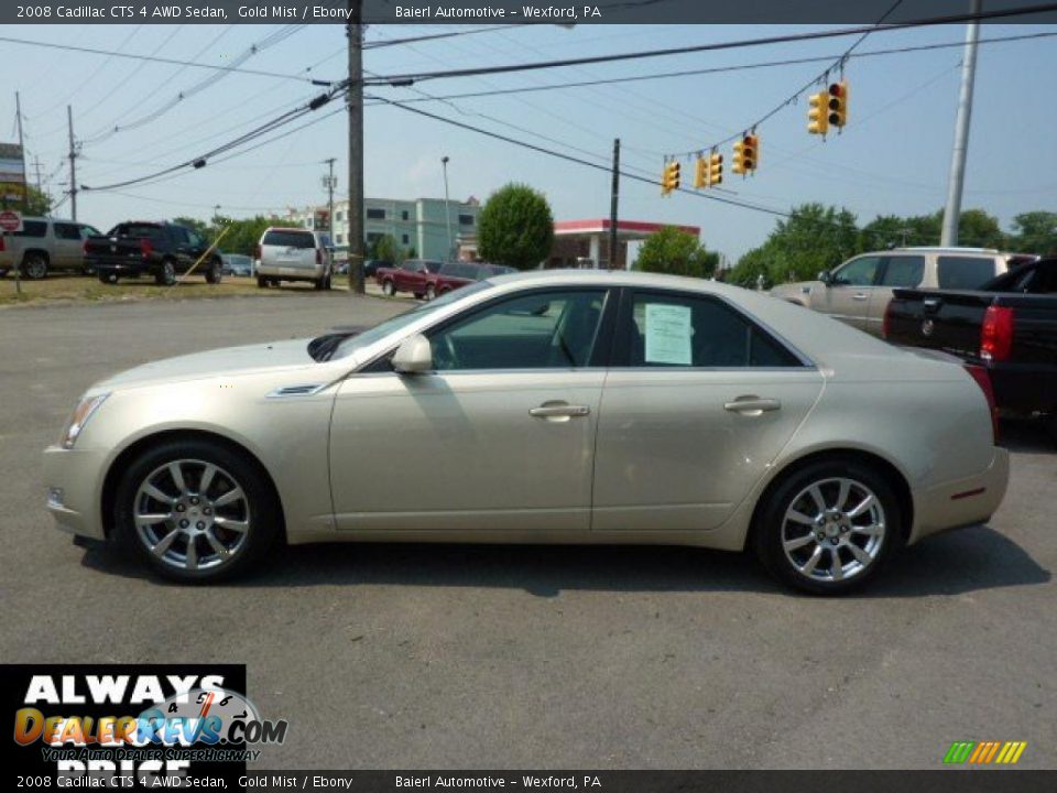 2008 Cadillac CTS 4 AWD Sedan Gold Mist / Ebony Photo #4