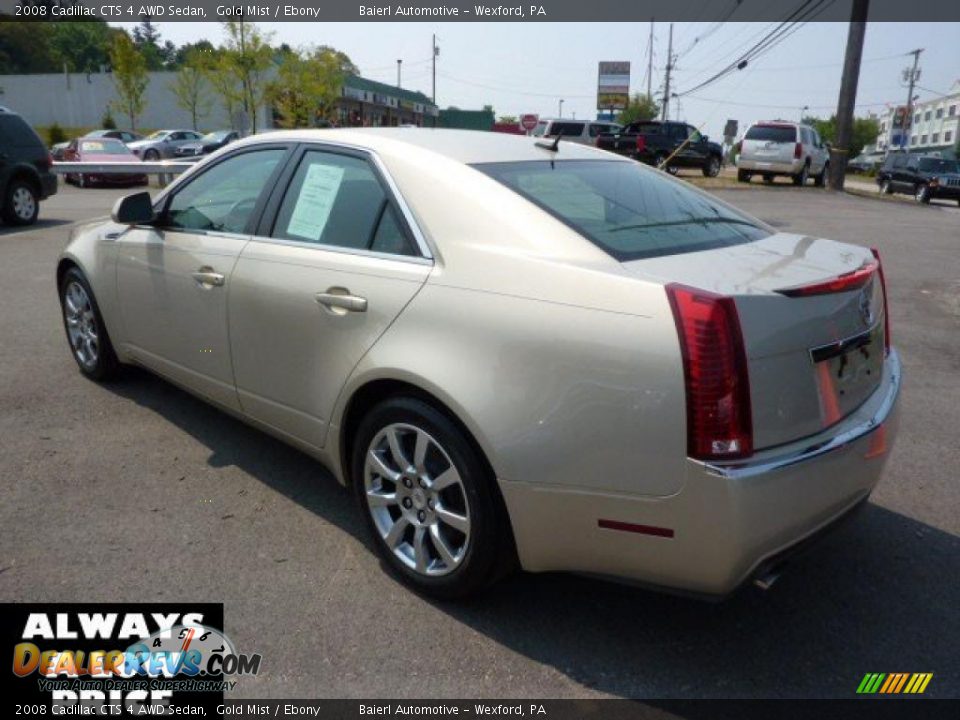 2008 Cadillac CTS 4 AWD Sedan Gold Mist / Ebony Photo #5